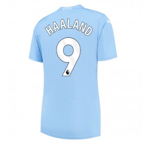 Manchester City Erling Haaland #9 Koszulka Podstawowych Kobiety 2023-24 Krótki Rękaw